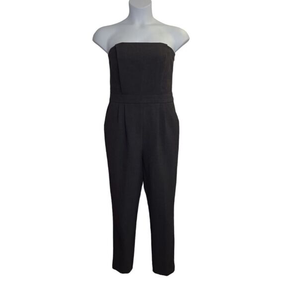 TRINA TURK gray Edda strapless jumpsuit with pockets 10 - Picture 3 of 14